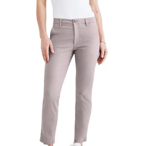 Pantalones Chinos Baratos informales a la moda con diseño personalizado para mujer Pantalones de negocios transpirables de algodón al por mayor superventas - Product Image 1