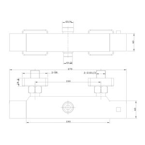 1/2 miscelatore doccia termostatico in ottone cromato \ "connessione rubinetto bagno e doccia - Product Image 4
