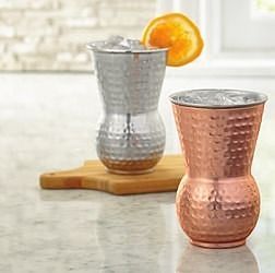 Napa Style Moroccan Hammered Tumbler <b>Copper</b> Drinking Tumblers Eco-Friendly for Certified Metal <b>Bar</b> Accessories - Product Image 4
