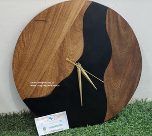 Antique Design Multicolor Wooden Wall Clock Original Quality India Modern Home Fancy Big Size Hanging Pattern-Plant RF Crafts - Product Image 4