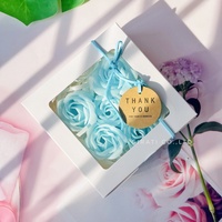 2024 nouvel an cadeau saint valentin cadeau ensemble Rose fleur savon 6 pièces/paquet Rose fleur parfum produit de thaïlande