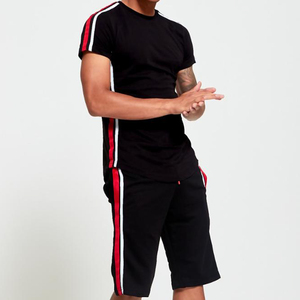 ชุดกางเกงขาสั้นลำลองสำหรับผู้ชายชุด2ชิ้นสำหรับฤดูร้อนชุดวอร์มเสื้อเชิ้ตแขนสั้น - Product Image 1