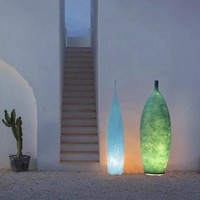 Lampe LED autoportante au Design moderne, luminaire décoratif d'intérieur, en résine, disponible en blanc, jaune, bleu ou vert, nouveau modèle, idéal pour un Vase ou un hôtel, 142cm