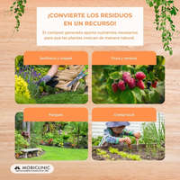 Composteur BioBin Mobiclinic écologique de 300 litres, transformateur de déchets pour jardin, pour usage domestique, ferme, état neuf ou d'occasion, moteur principal