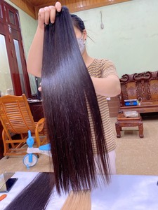 Extensiones de Cabello Virgen Vietnamita Remy Liso Extremo HD Transparente para Máquina de Encaje Doble Trama 100% Cabello Natural - Product Image 4