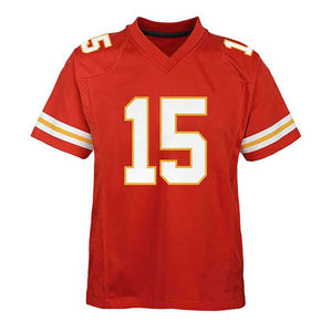 Camiseta de fútbol americano juvenil barata personalizada al por mayor, característica impresa de talla grande, hecha a medida para la venta - Product Image 6