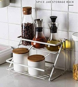 Premium Cabinet Glass Spice Rack for a Sleek <b>Kitchen</b> Modern Glass Spice Rack for Cabinet or <b>Pantry</b> - Product Image 2