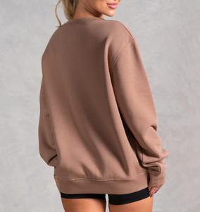 เสื้อสตรีทแวร์ทรงหลวมสีชมพู เสื้อคลุมฤดูหนาวผ้าฟลีซแบบสวมหัวไม่มีฮู้ดสำหรับผู้หญิง - Product Image 6