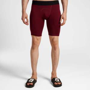 Short de compression marron coupe ajustée Elite, taille XXS, design personnalisé, taille élastique, tissu polyester épais, logo tissé, foncé - Product Image 4