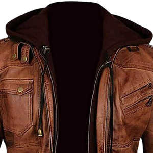 Vestes de moto en cuir véritable tendance pour hommes Veste d'équitation de moto vintage personnalisée, coupe ajustée, vêtements d'hiver pour motard, vente en gros - Product Image 3