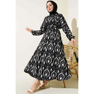 Vestido Mixto Motif Con Cinturón Humo - Product Image 3