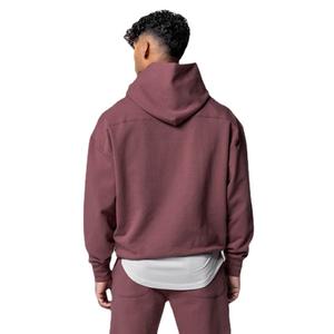 600 Gsm français Terry hommes à capuche à la mode solide motif brodé fermeture éclair sweat hiver lourd blanc numérique - Product Image 1