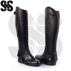 Medias Polainas de Cuero con Logotipo Personalizado de Alta Calidad a Precio de Mayoreo, Duraderas y Transpirables para Montar a Caballo, Salto Ecuestre y Uso Diario - Product Image 6