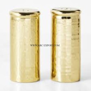 Cafe <b>and</b> Restaurant Table Top Salt <b>and</b> Pepper <b>Set</b> of 2 Metal <b>and</b> Marble Material Table Decorative Classic Salt <b>and</b> Pepper <b>Set</b> - Product Image 3