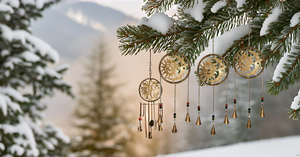 Antique Outdoor Hanging Metal <b>Bell</b> Wind <b>Chime</b> Handmade Sun Moon Wind <b>Chime</b> for Balcony Decorative Garden Ornaments - Product Image 4