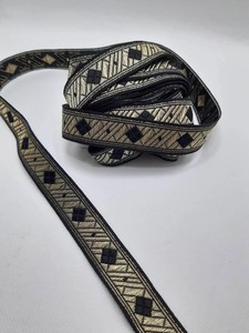 ผมเปียถักสีดำโลหะสีทองสี2025งานตามสั่งริบบิ้นผ้าทอสีเข้มสไตล์ใหม่ - Product Image 4