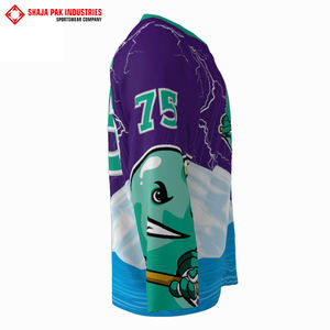 Maillot de hockey sur glace à sublimation respirant et confortable OEM personnalisable pour hommes - Product Image 3