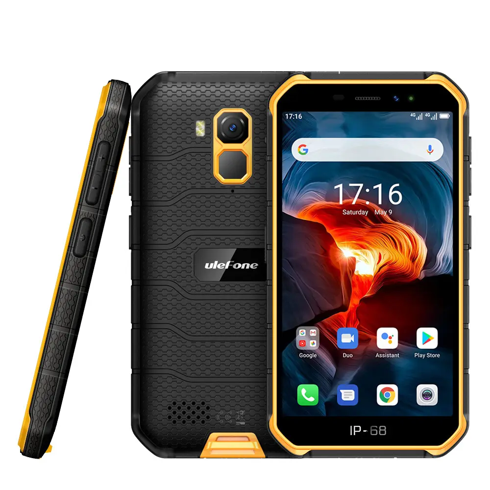Wholesale Rugged Phone Ulefone Armor X7 PRO Android 10.0 NFC Smartphone 4000mAh 5 inch 4+32GB MT6761VWE CPU Black/Orange