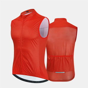 Maillot d'uniforme de cyclisme gilet imperméable et coupe-vent léger Design raglan demi-emmanchure Design imprimé Design court - Product Image 3