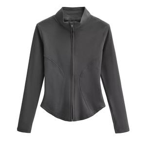 Haut de yoga personnalisé en spandex et nylon respirant, taille plus, vestes de fitness pour femmes, vêtements de sport légers et extensibles, entraînement en salle de sport - Product Image 5