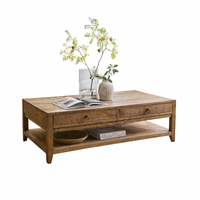 Table basse moderne en bois massif, forme hexagonale, couleur personnalisée, mobilier de luxe pour salon et chambre, écologique, stable et durable