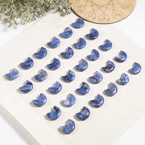 Piedras de Sodalita Azul Premium, Mini Piedras Curativas Talladas en Forma de Luna para Meditación y Decoración - Product Image 5