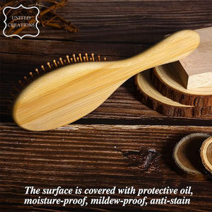 Professional Women's <b>Hair</b> <b>Styling</b> <b>Tool</b> Custom Logo 100% Natural Bamboo <b>Hair</b> Brush Comb Sustainable and Detangling - Product Image 6