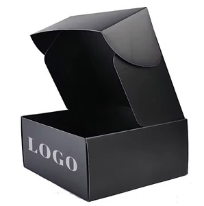 カスタムブラック段ボール靴箱（ロゴ入り、リサイクル可能、ECパッケージ、OEMサイズ） - Product Image 4