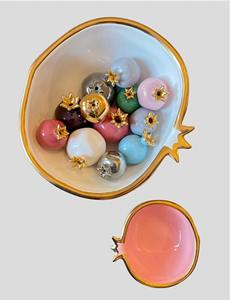 ชามตกแต่งทำจากเรซินรูปร่างทับทิมชิ้นกลางทำด้วยมือแบบคลาสสิกสำหรับโต๊ะอาหารโต๊ะกาแฟหรือตกแต่งอย่างมีศิลปะ - Product Image 2