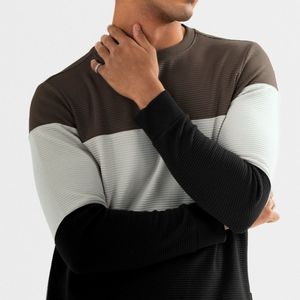 เสื้อสเวตเชิ้ตแขนยาวคอกลมผ้าฟลีซสำหรับผู้ชาย 100% ผ้าฝ้าย ลายเรียบ พร้อมปักโลโก้ตามสั่ง ลดราคาพิเศษ - Product Image 2