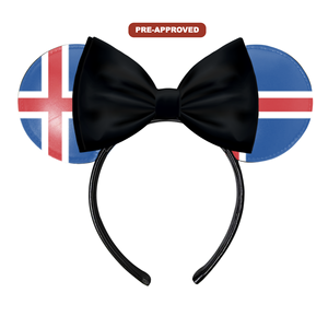 Custom Factory Order Headband Made-to-Order Concept <b>Mouse</b> Ears Pre-Approval Design Flag Iceland H.E.R. Accessories - Product Image 1