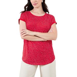 T-shirt d'été à col rond 100% coton pour femmes sur mesure en gros avec impression numérique Caractéristiques à séchage rapide et anti-rides - Product Image 1