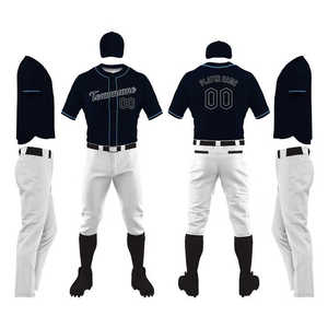 Nuevos Conjuntos de Uniformes de Béisbol Transpirables con Etiqueta Personalizada al por Mayor, Diseño Profesional, 100% Poliéster, Nombre del Equipo Personalizado - Product Image 1