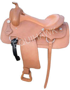 Sillín de caballo occidental de cuero personalizado de alta tendencia, herramientas manuales talladas en árbol de fibra de vidrio de madera para montar a caballo EQUIHAWK - Product Image 5