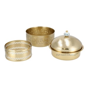 Pot en métal poli brillant argenté avec support Cuisine et table Pot à casseroles pour les mariages - Product Image 5