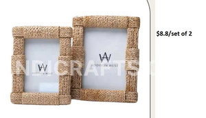 Petit cadre tissé en rotin fabriqué au Vietnam matériau écologique utilisé pour la décoration de la maison cadres photo en gros - Product Image 2