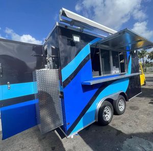 fairly used BBQ Food Consession Used Food Trailers Mobile Kitchen Fast Fully Equipped Food Trailer Truck for Sale to Turkey - Product Image 4