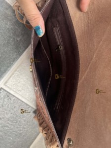 Bolso de mano con flecos, de cuero auténtico, tallado a mano, nuevo diseño, bandolera, bolsos elegantes para mujer - Product Image 6