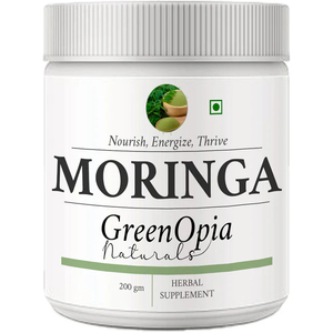 GreenOpia, el Más Vendido, 200g de Polvo de Hoja de Moringa, Extracto Herbal Envasado al Vacío, Alimento Saludable de Grado Alimenticio, Superalimento Ayurvédico para Adolescentes - Product Image 1