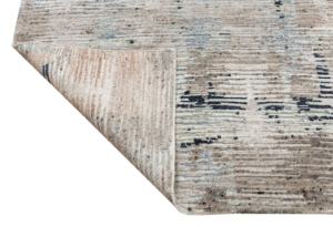 Tapis KUMAR faits à la main, design tibétain, forme rectangulaire, broderie en laine et tencel, résistant aux taches, motif géométrique moderne, poils moyens - Product Image 5