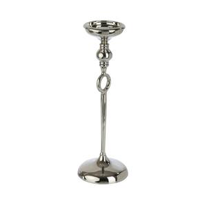 Nouveau support de pilier de bougie en aluminium décoratif plaqué argent bougeoir de Style moderne pour la maison et le mariage décor de table à la main - Product Image 1
