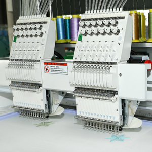 Nouvelle machine de broderie numérique à 2 têtes 1200 tr/min technologie de broderie à capuchon de vitesse informatisée moteur de 5 ans - Product Image 1