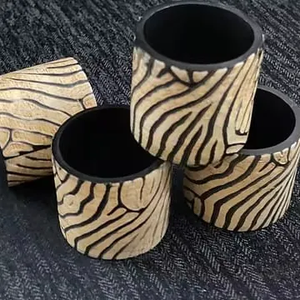 Khadim artesanías pulidas teca servilleteros resina Mesa decoración para el hogar Hotel restaurante resina flor servilleteros - Product Image 1