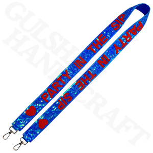 Hermoso cinturón de diseño GO STRANGS, hecho a mano, personalizado, de color rojo y azul, para niñas, de la India. - Product Image 5