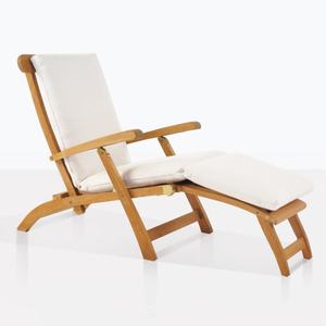 SOlid Wood Steamer Cheap <b>Lounger</b> and Relaxing Chair From Solid Teak Wood Material with Outdoor <b>Cushion</b> Sunproof - Product Image 4