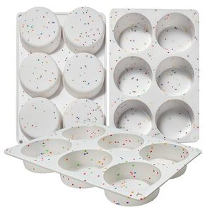 Moules à œufs ronds en silicone, lot de 3, profonds de 3 pouces, sans latex, compatibles lave-vaisselle, pour le petit-déjeuner, les dîners, les sandwichs, les omelettes, la pâtisserie - Product Image 1