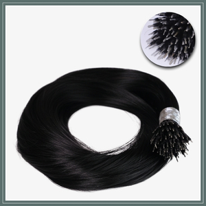 Extensiones de Cabello Hairarchy 100% Remy Indio con Punta Nano, Extensiones de Cabello con Doble Trama a Máquina - 30 Pulgadas Negro Natural Todos los Colores - Product Image 3