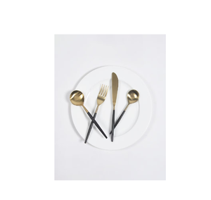 Cuillère fourchette en acier inoxydable au design moderne Couverts martelés poli miroir Ensemble de couverts pièce design - Product Image 1