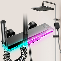 Meilleure vente en stock : Ensemble de douche thermostatique à touches piano, 4 modes, 4 sorties, jet doux, chromé – Le favori d'Europe et d'Amérique