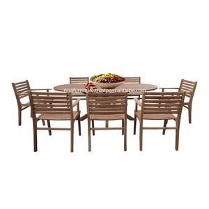 Luxury Teak <b>Wood</b> Outdoor Furniture Set Modern <b>Chairs</b> & Oval Dining <b>Table</b> for Villa Hotel Indonesia - Product Image 6